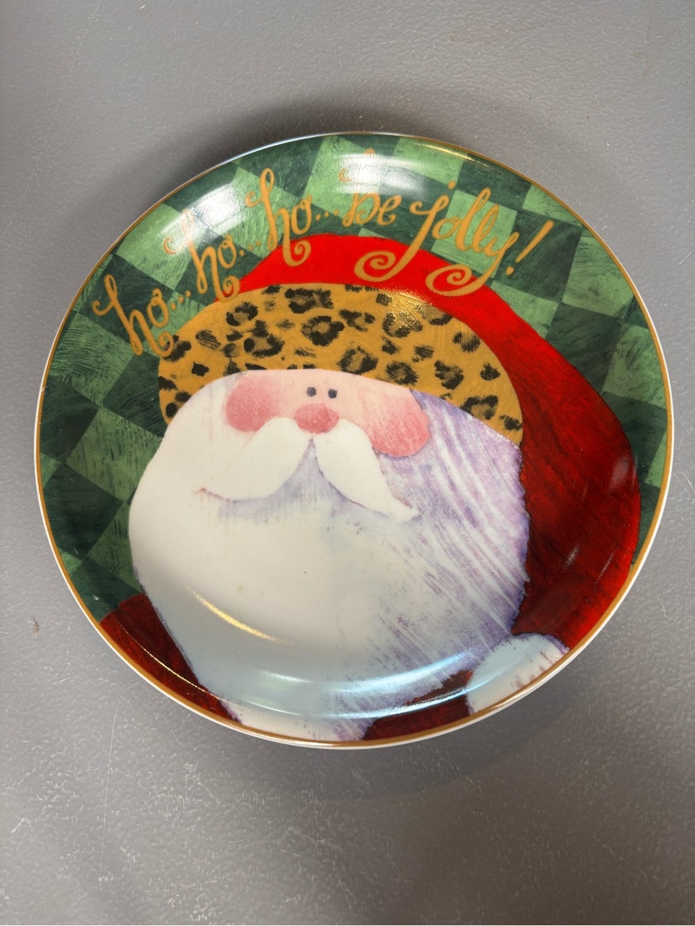 2002 Brother Sister Susan Zulauf Ho Ho Ho Be Jolly Santa Christmas Plate